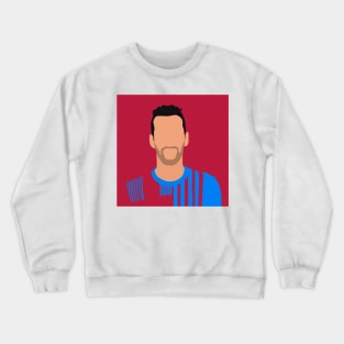 Sergio Busquets Minimalistic Face Art Crewneck Sweatshirt